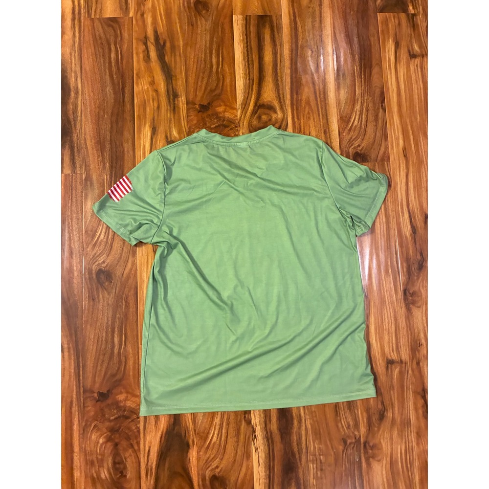 Stephen Colbert The‎ Last Show Graphic T-Shirt Green V-Neck USA Flag Large - Picture 5 of 8